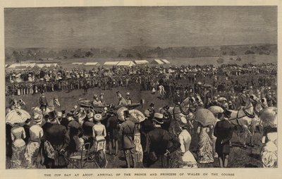 De bekerdag op Ascot, aankomst van de prins en prinses van Wales op de renbaan door Adrien Emmanuel Marie